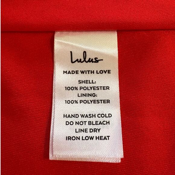 Lulus Summer Ease Red Floral Tie-Back Chiffon Maxi Dress Size S - Picture 5 of 6